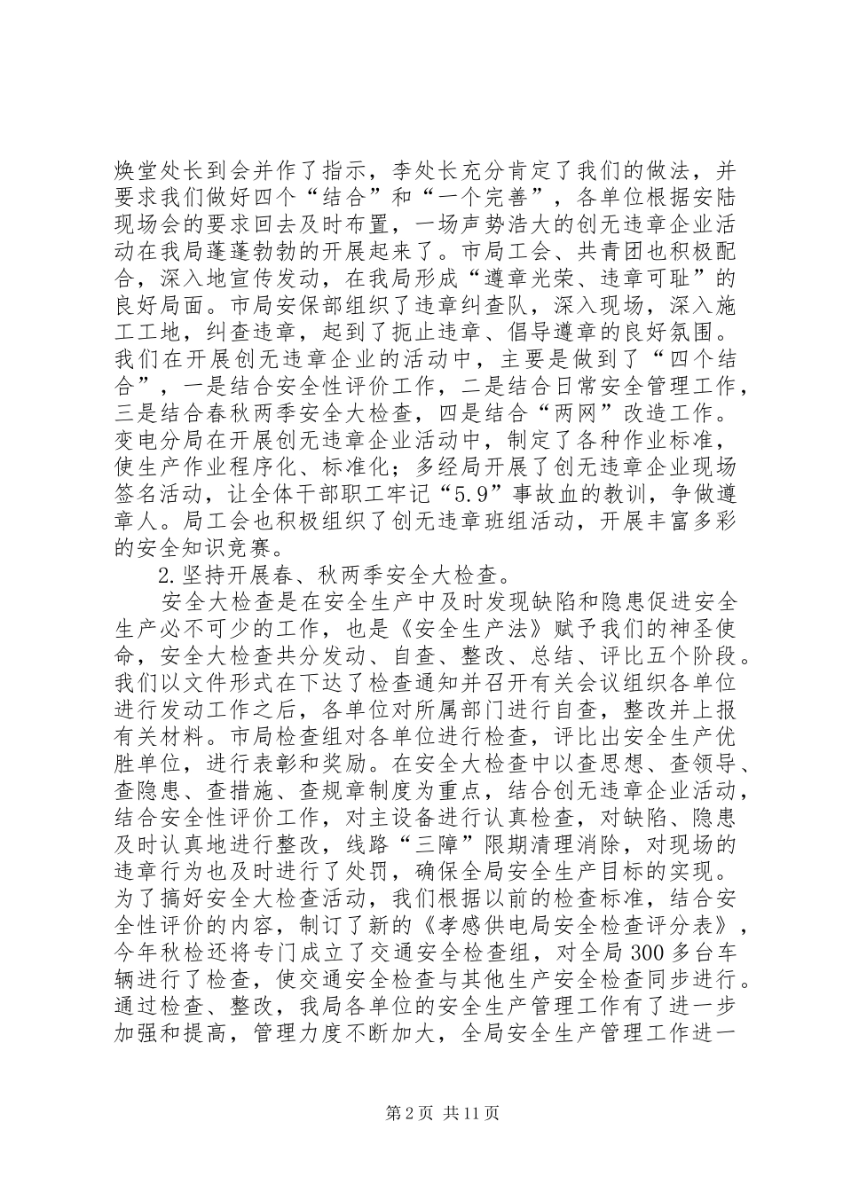 电力局安全保卫工作总结及计划_第2页