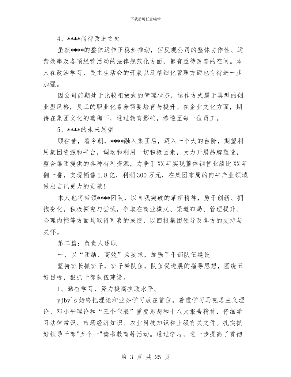 团队负责人年终述职报告与团队长试用期工作总结汇编_第3页