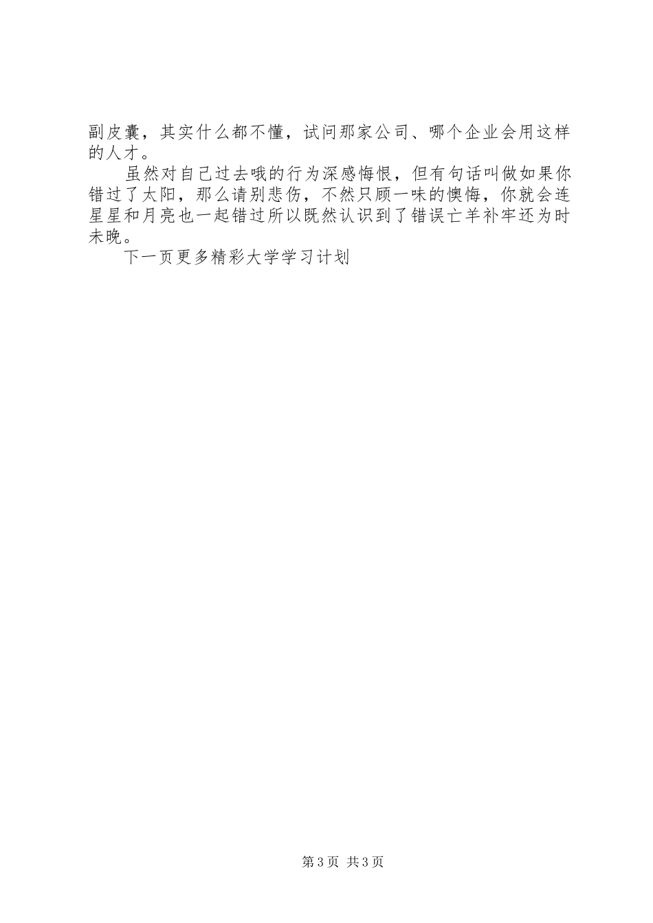 大学学习计划格式_第3页