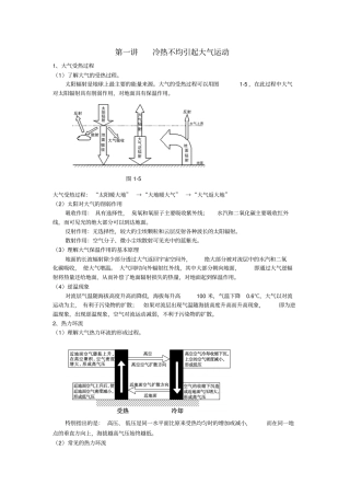 冷热不均引起的大气运动分析