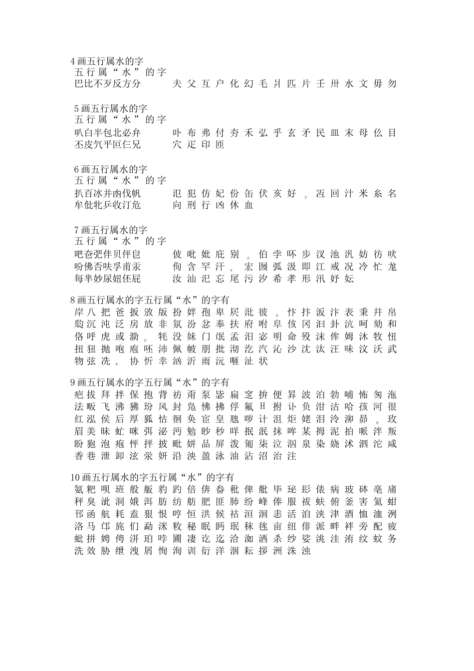 汉字五行属性查询表_第3页