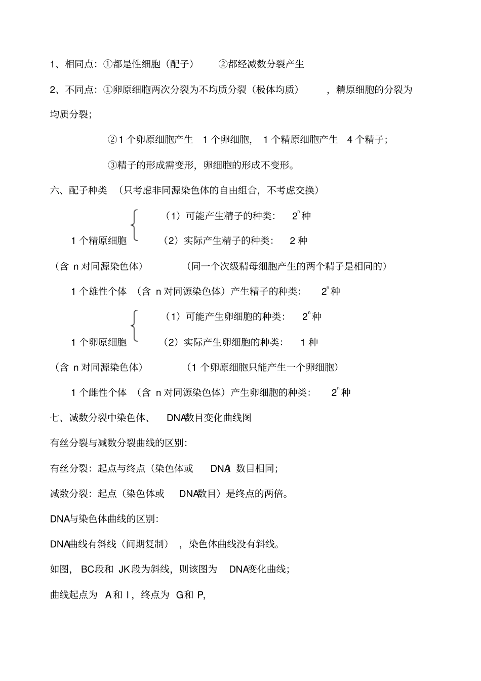 减数分裂知识点归纳_第2页