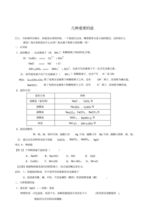 几种重要的盐讲义