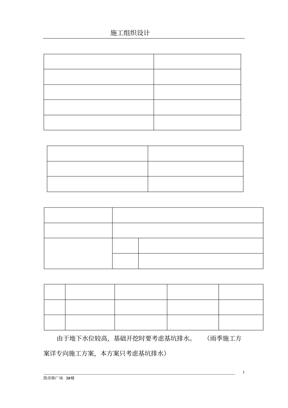 凯帝斯广场3#楼施工组织设计_第1页