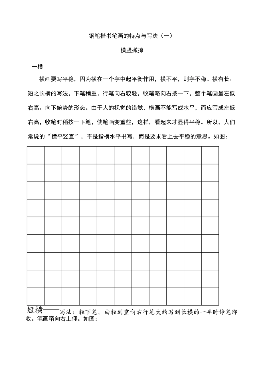钢笔楷书字帖-直接打印练习()_第1页