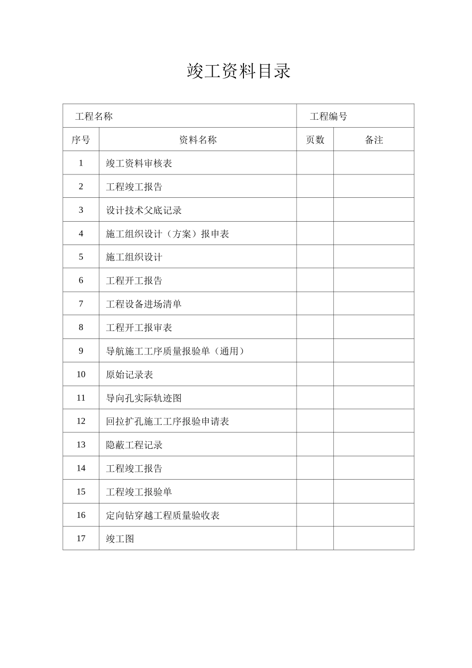 非开挖定向钻工程竣工资料_第2页