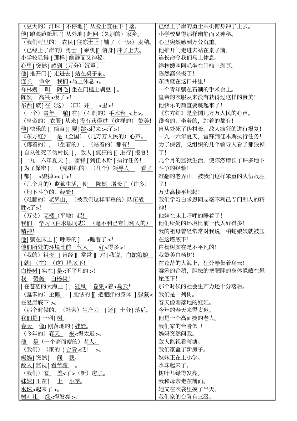 划分句子成分习题含答案_第2页