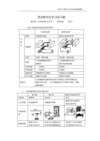 列表格对比学习电与磁