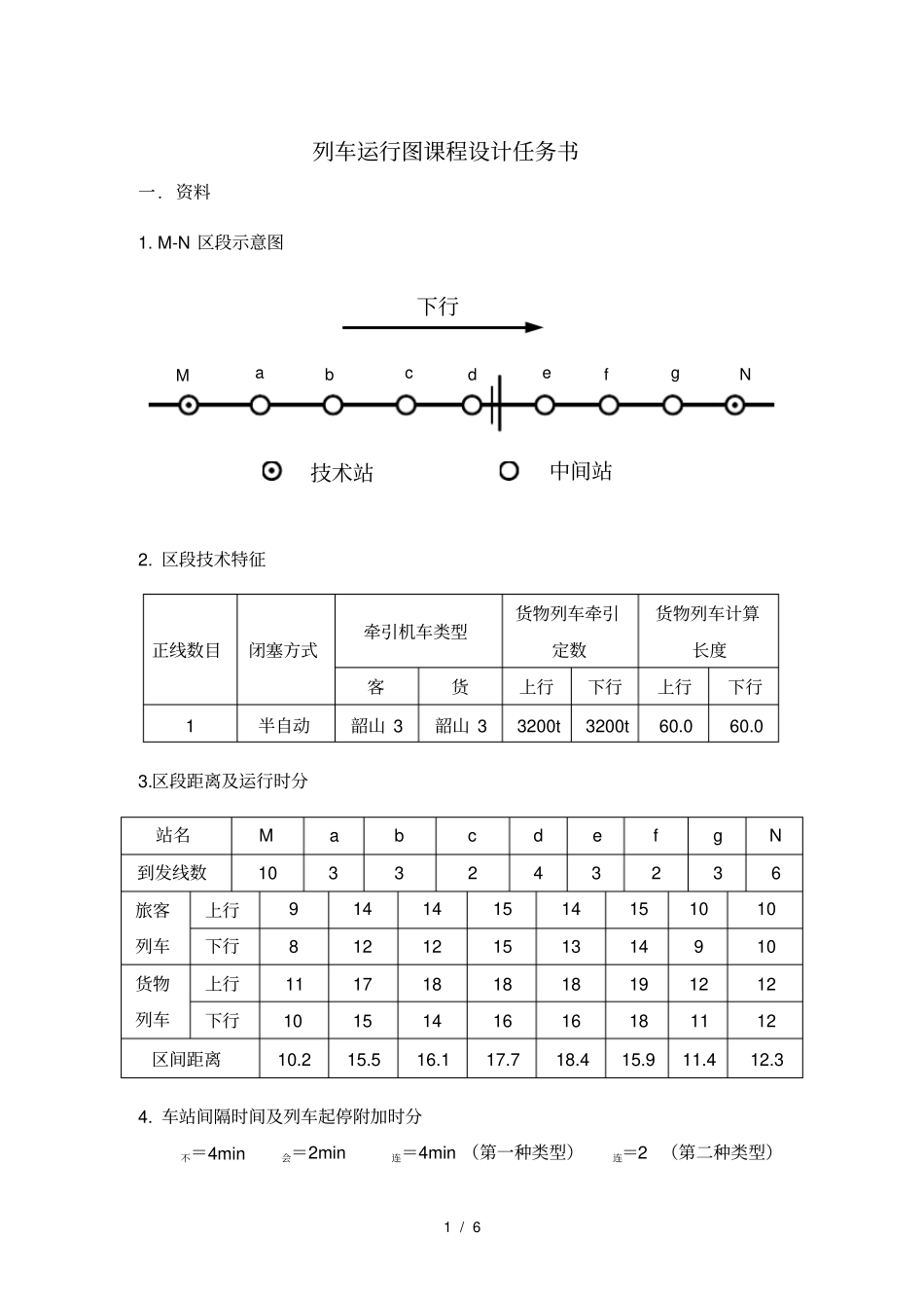 列车运行图课程设计任务书_第1页