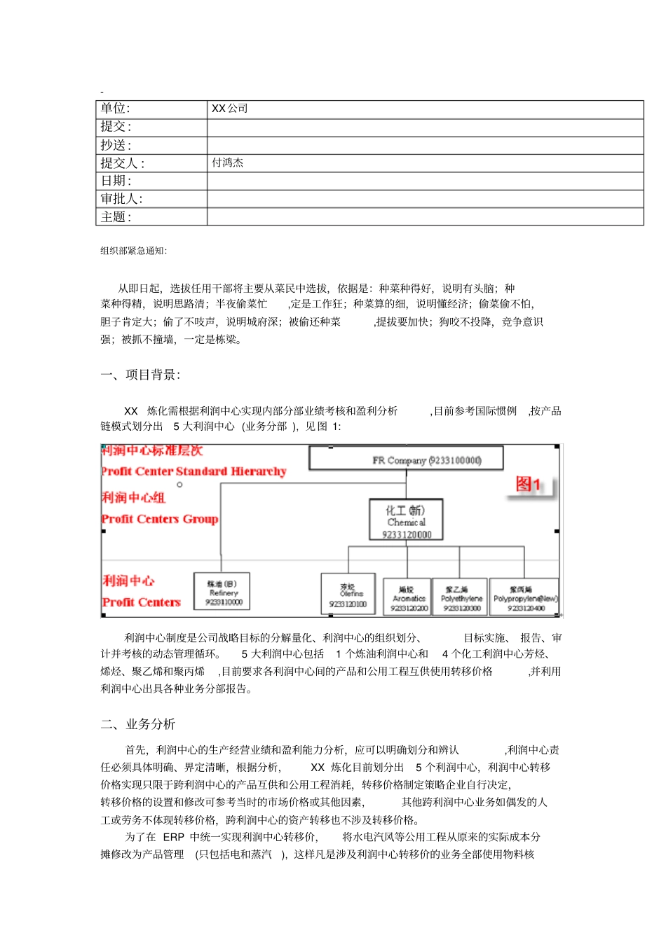 利润中心制度实施总体方案KD_第1页