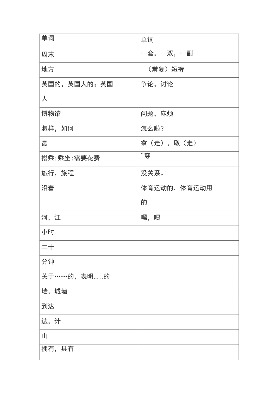 外研社(三起)五年级上册单词默写_第2页