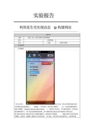 利用花生壳在虚拟机建网站及端口映射
