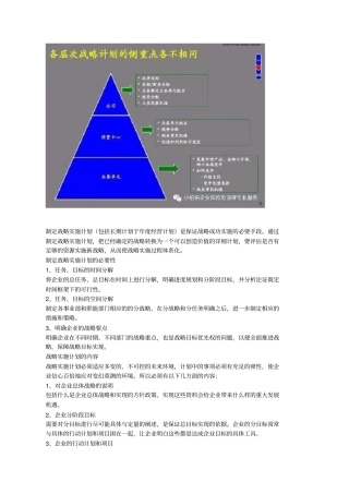 制定战略实施计划