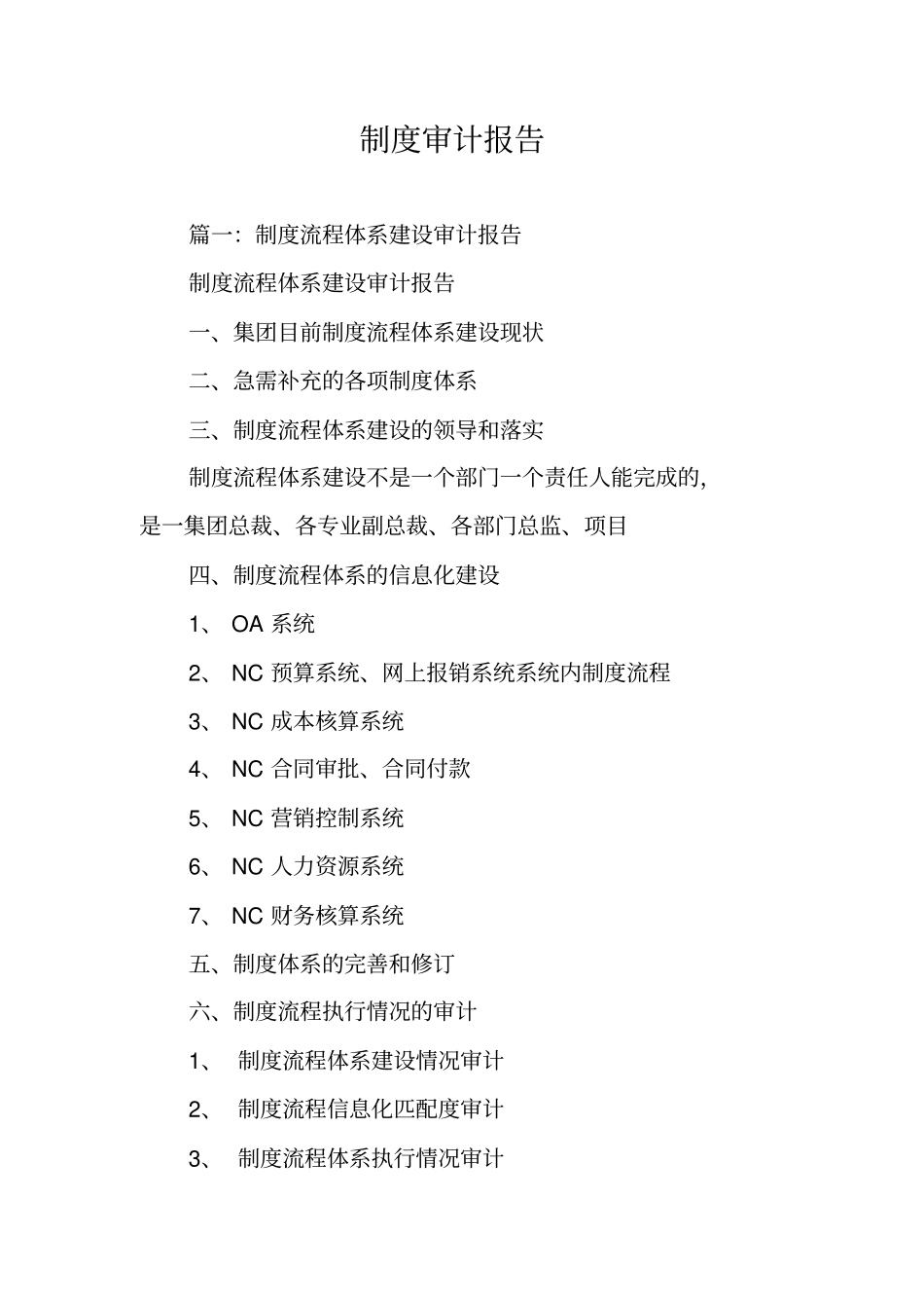 制度审计报告_第1页