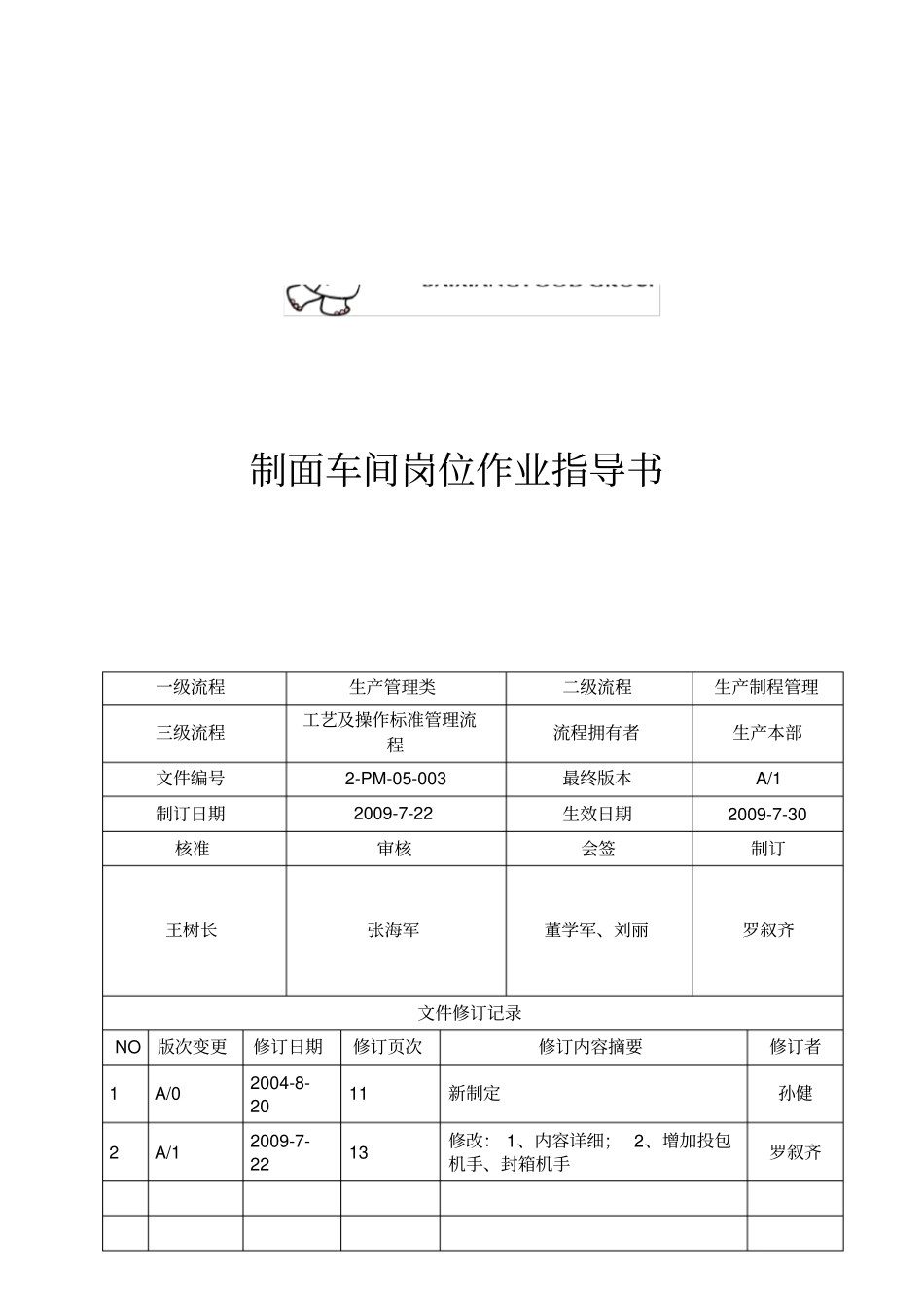 制面车间岗位作业指导书_第1页