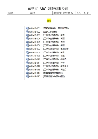 制鞋鞋业生产作业指导书：面部作业指导书15个文件_共22