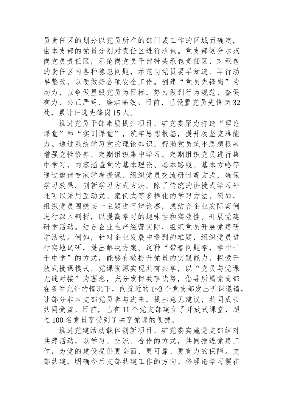 分公司在2024年集团基层党支部建设推进会上的汇报发言_第2页