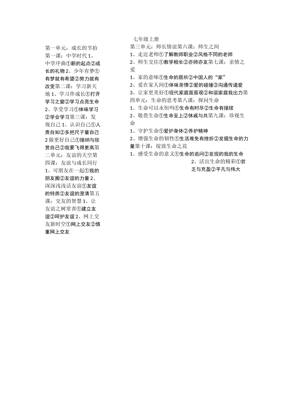 初中道德与法治目录_第1页