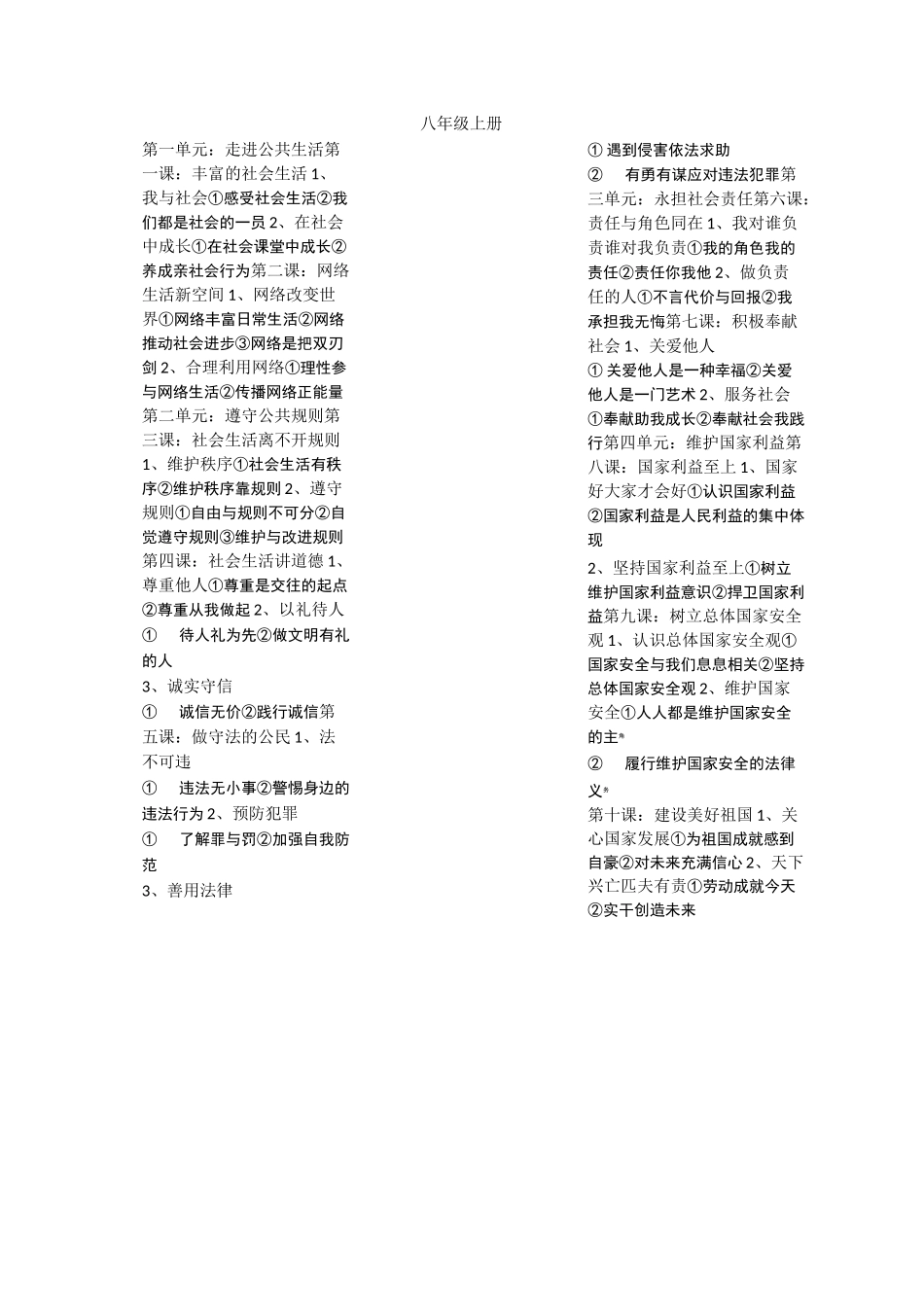 初中道德与法治目录_第3页