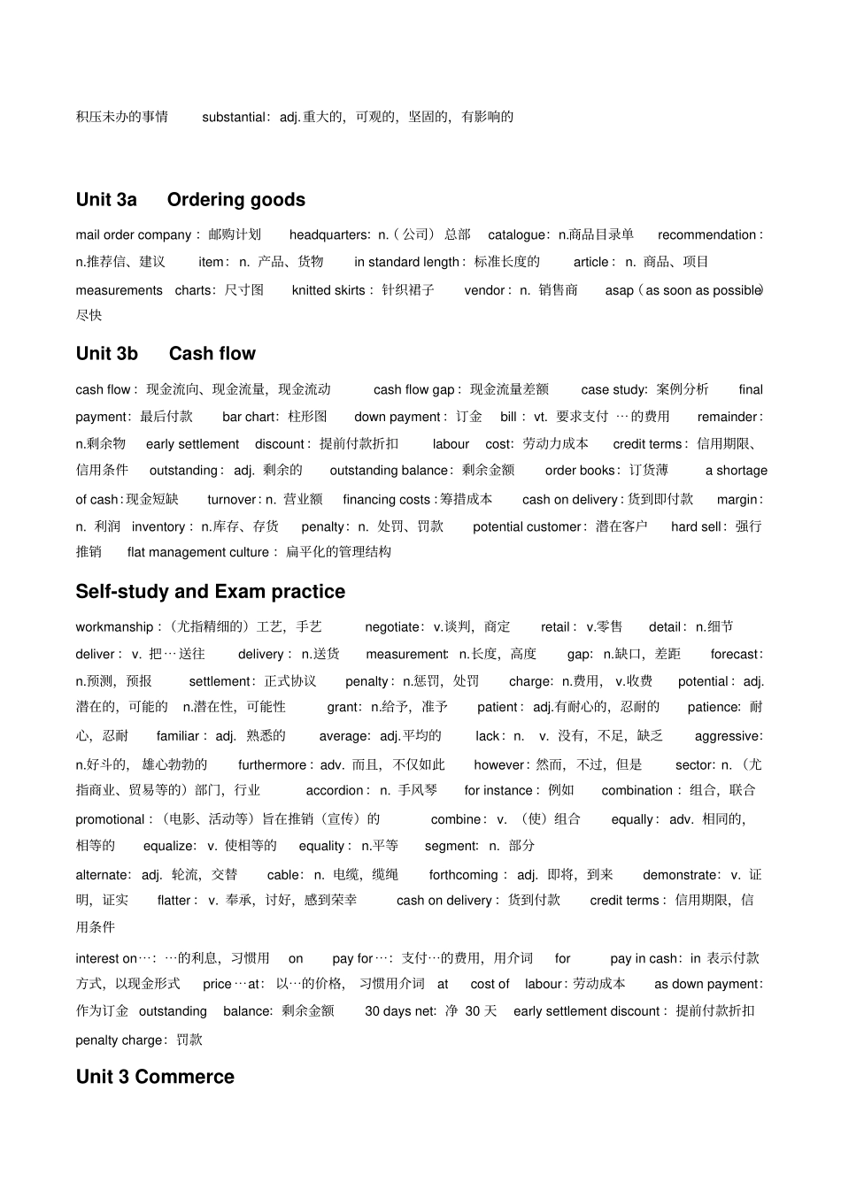 剑桥商务英语中级完整笔记词汇汇总_第3页