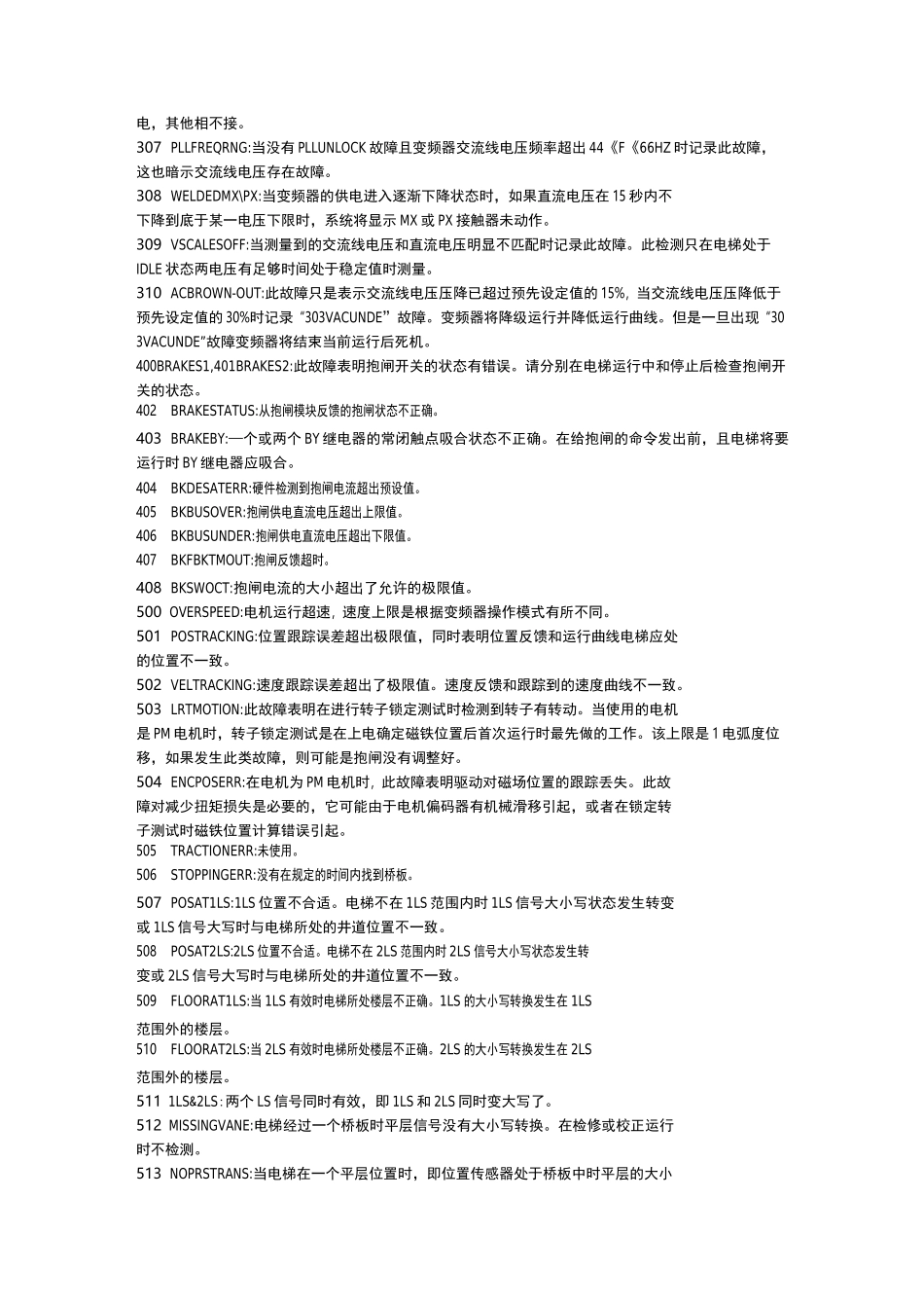 奥的斯故障代码(全)_第2页