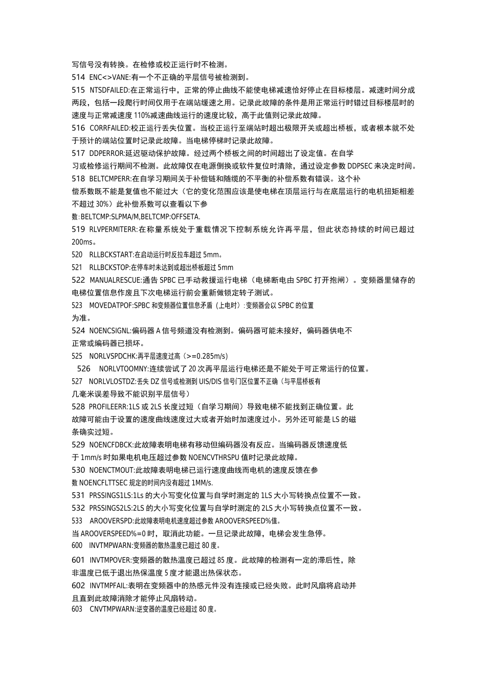 奥的斯故障代码(全)_第3页