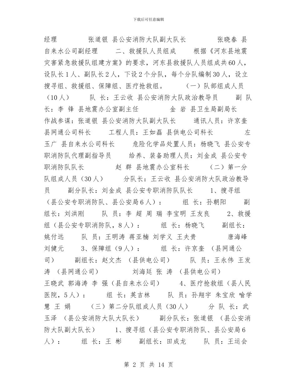 地震实施方案2篇与地震应急演练方案汇编_第2页