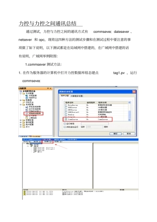 力控与力控通讯总结