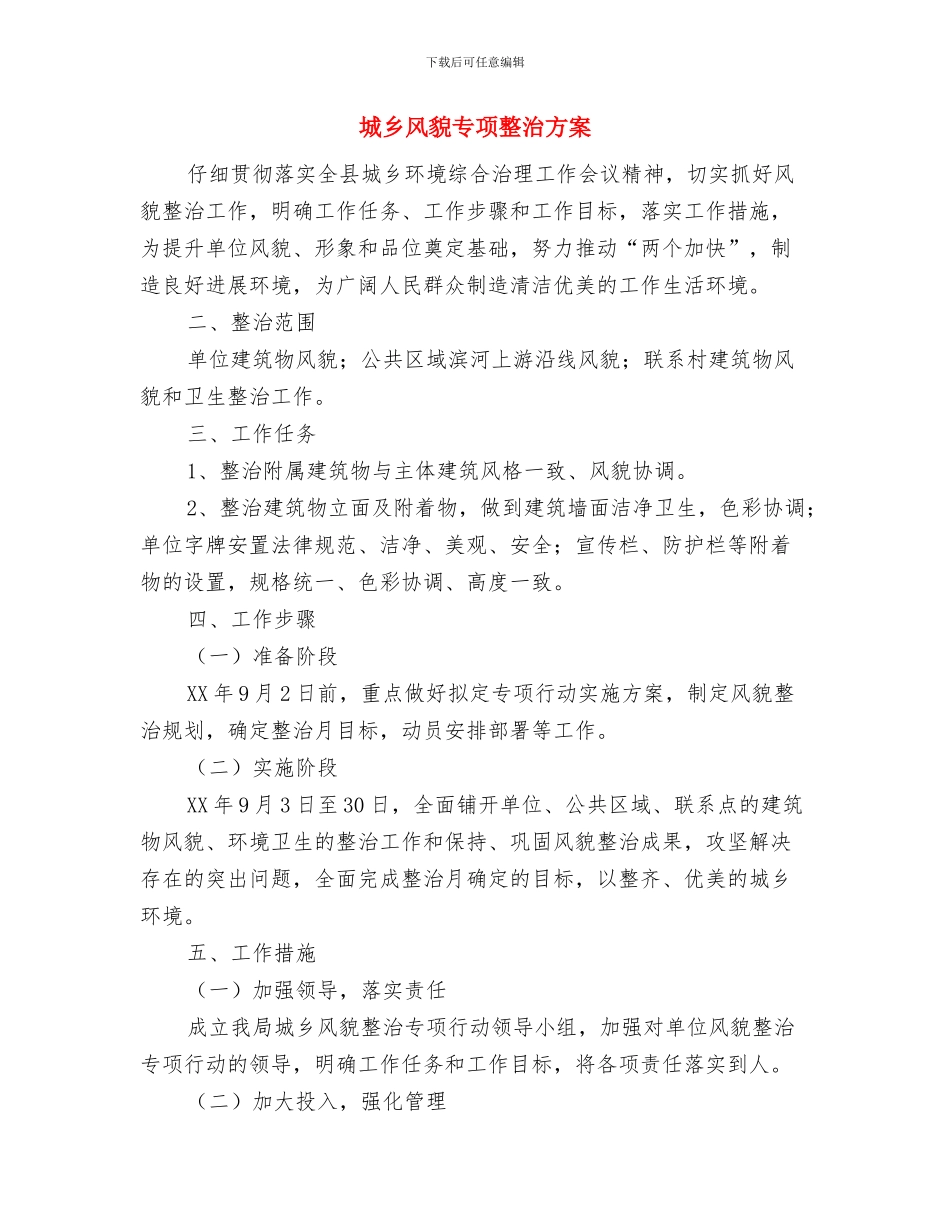 城乡环境综合治理目标计划承诺书与城乡风貌专项整治方案汇编_第3页