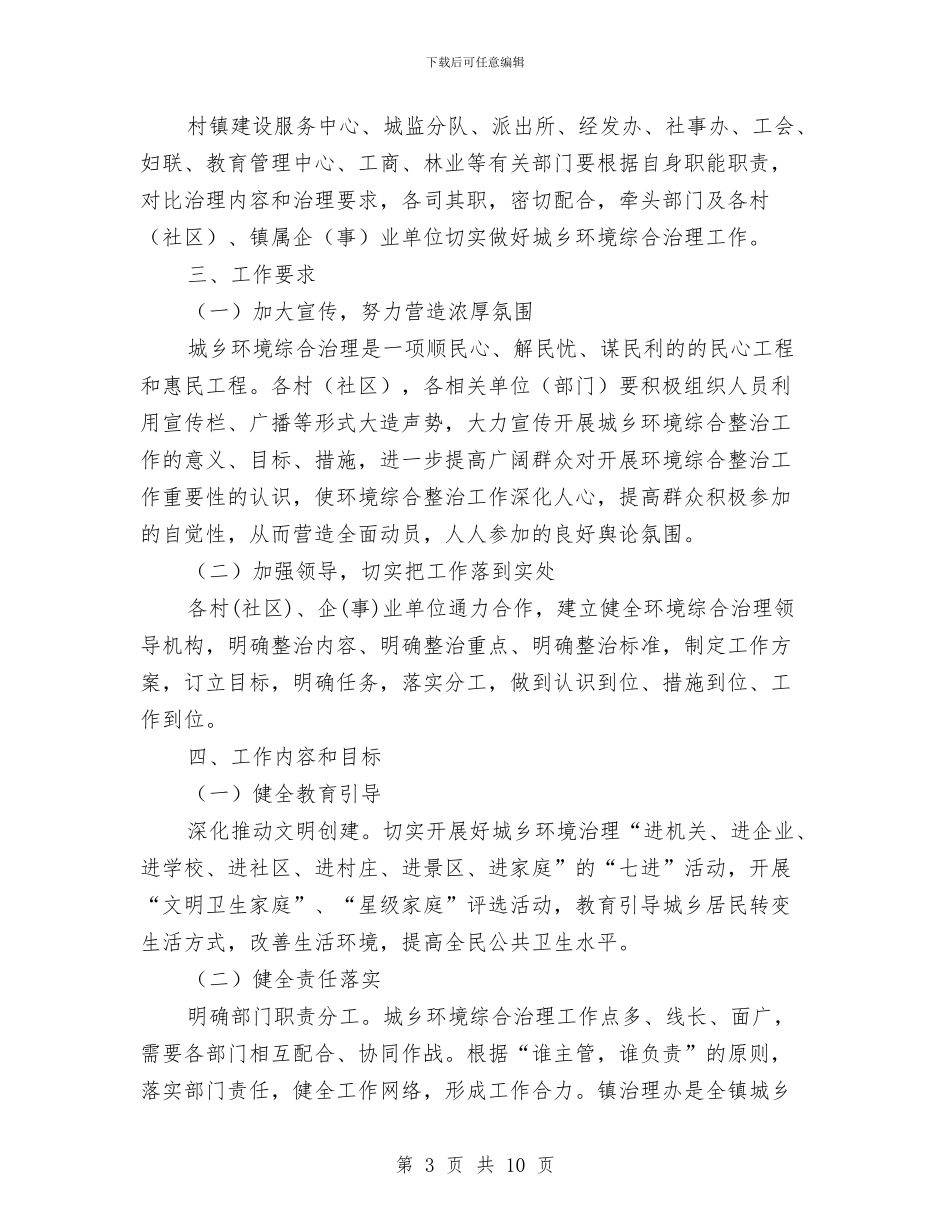 城乡环境综合治理长效管理机制实施方案与城乡规划效能监察实施方案汇编_第3页