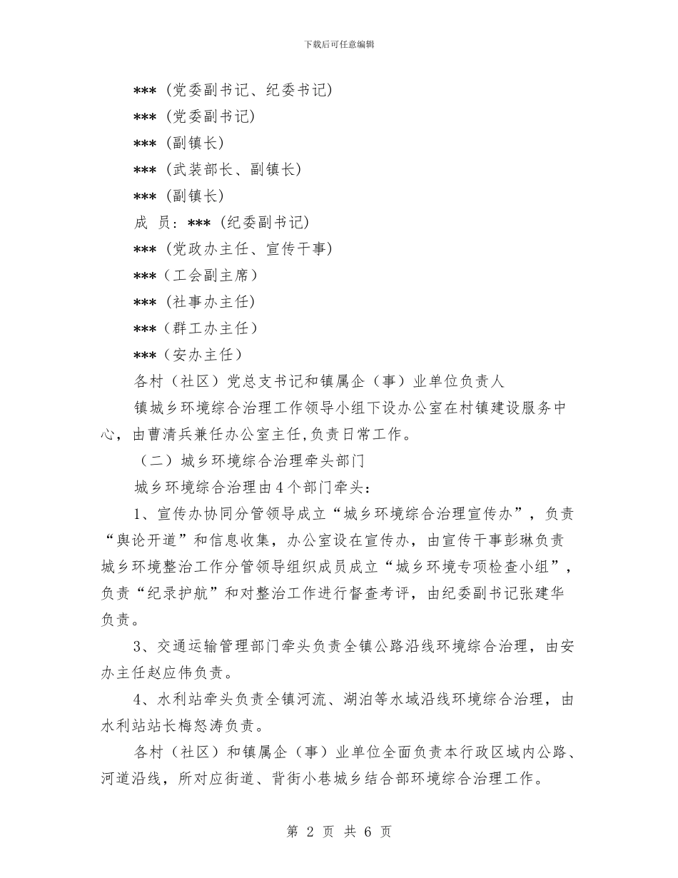 城乡环境综合治理长效管理机制实施方案与城乡规划部门2024年工作计划和重点汇编_第2页