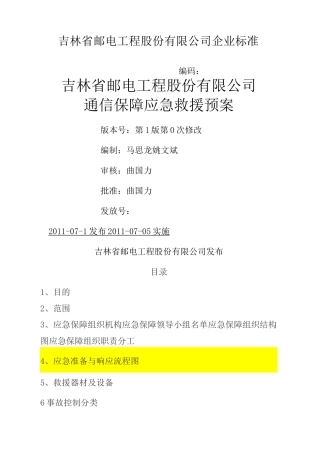 应急通信保障预案