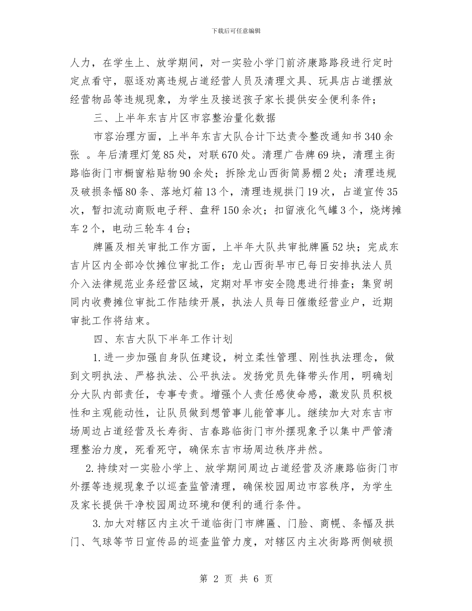 城市管理大队工作总结与城市管理委员会办公室工作总结汇编_第2页