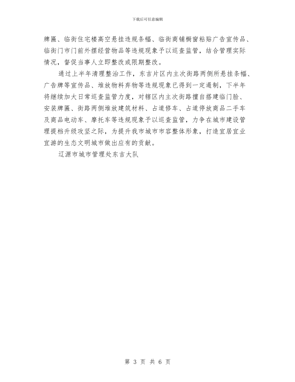 城市管理大队工作总结与城市管理委员会办公室工作总结汇编_第3页