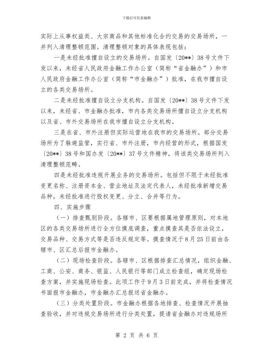 城市非法交易场所清理整顿工作方案与城市高效低耗建设交流材料汇编_第2页