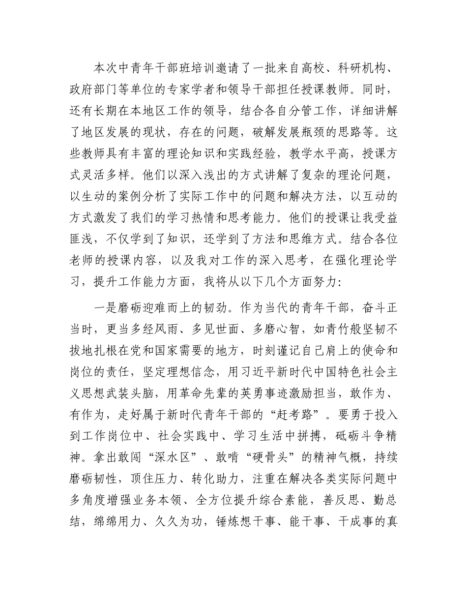 参加2024年中青年干部班培训感悟_第3页