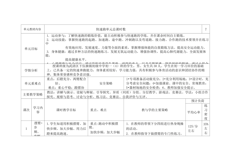 快速跑单元计划_第2页
