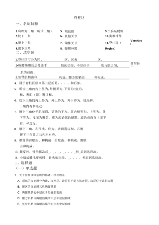 局部解剖学脊柱区要点