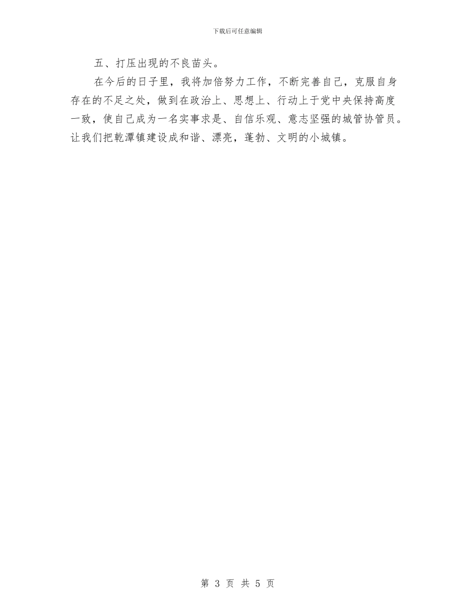 城管个人年终工作总结范本与城管中队2024年度工作总结汇编_第3页