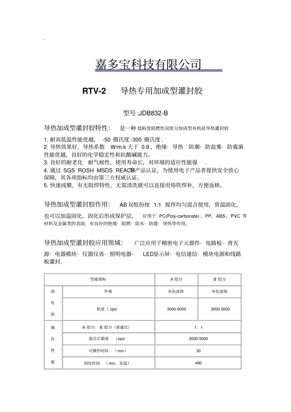 加成型电子灌封胶_第1页