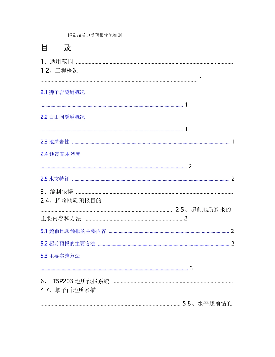 超前地质预报实施细则(经典版)_第1页