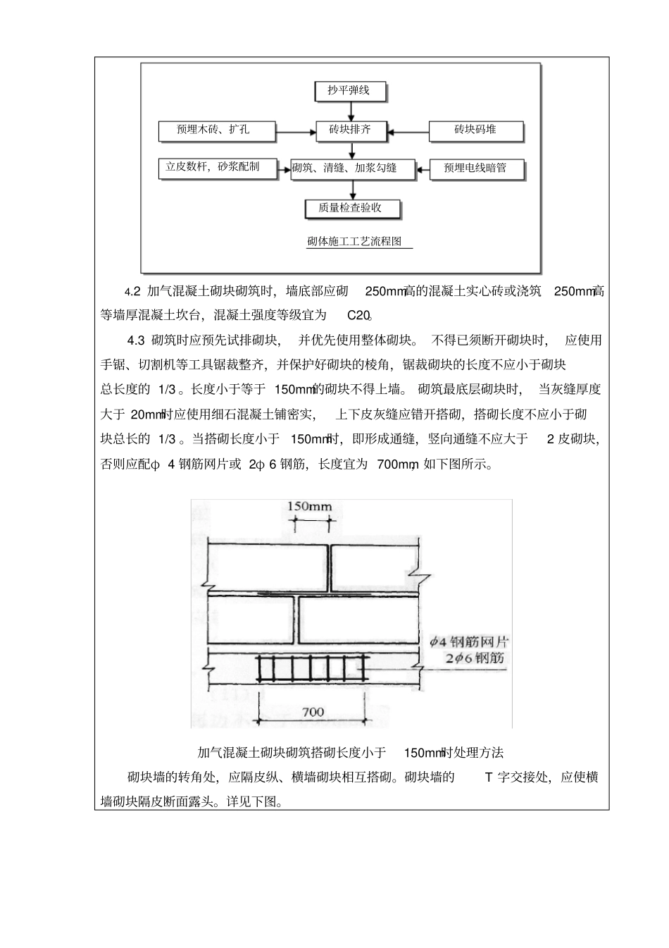 加气块砌筑技术交底_第2页