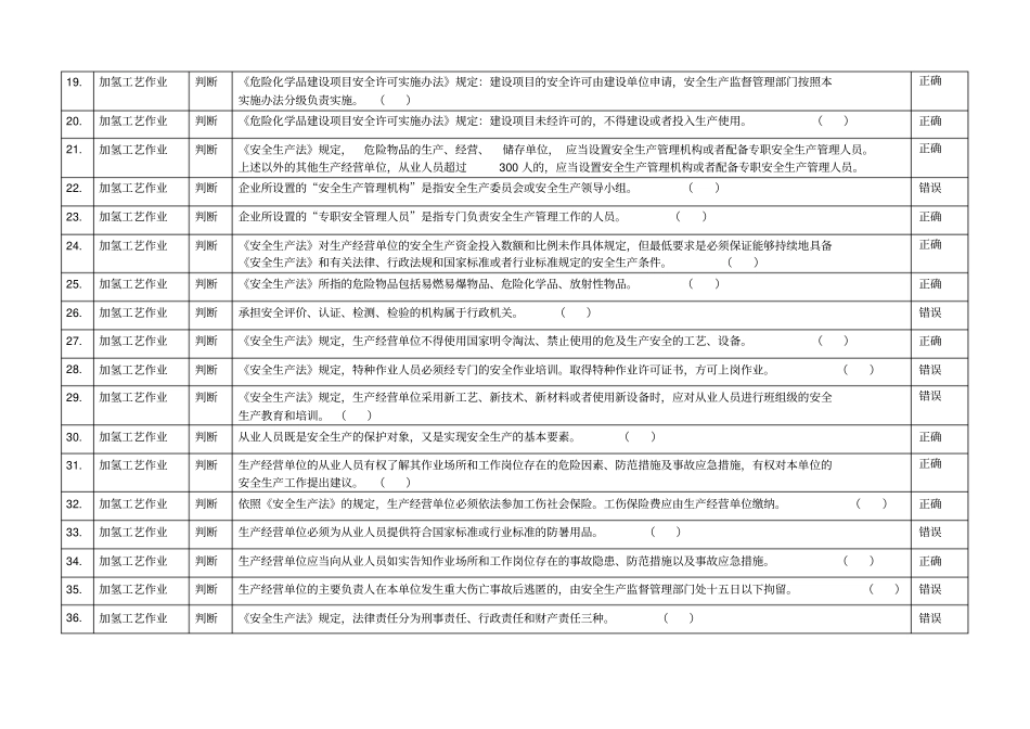 加氢工艺初次培训题库整理版_第2页