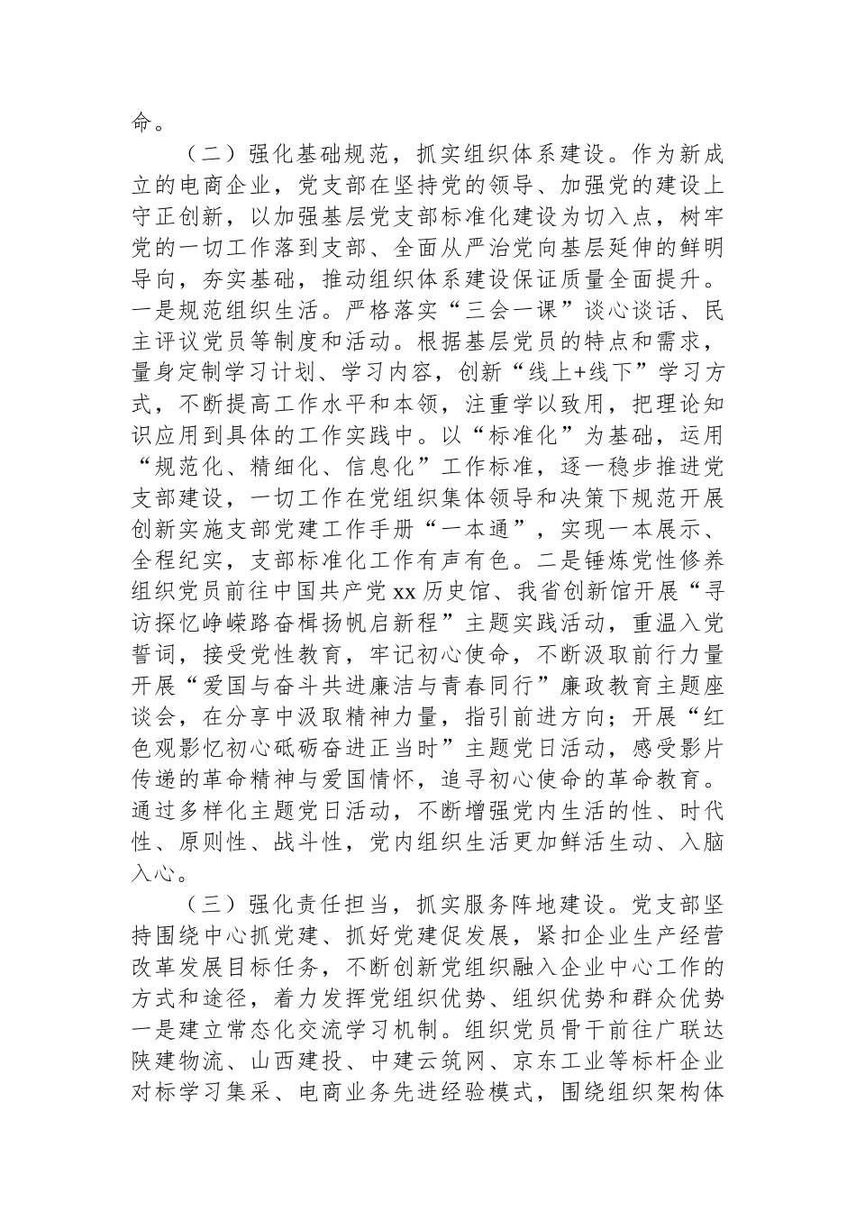 集团公司党支部书记2024年抓基层党建述职报告_第2页