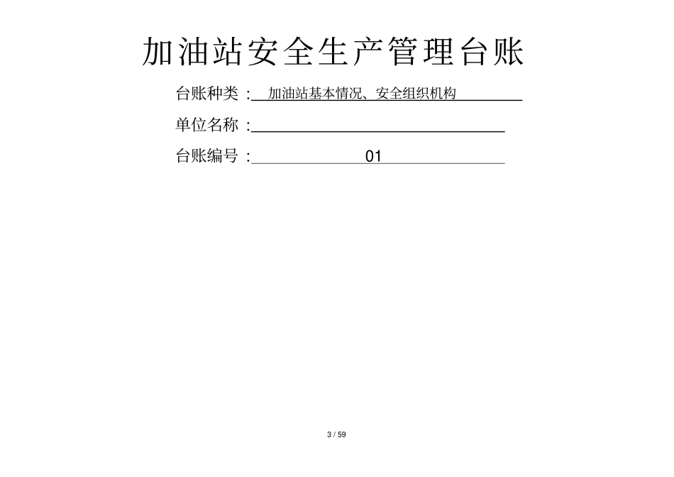 加油站安全生产管理台账21种台账样本完整新版_第3页