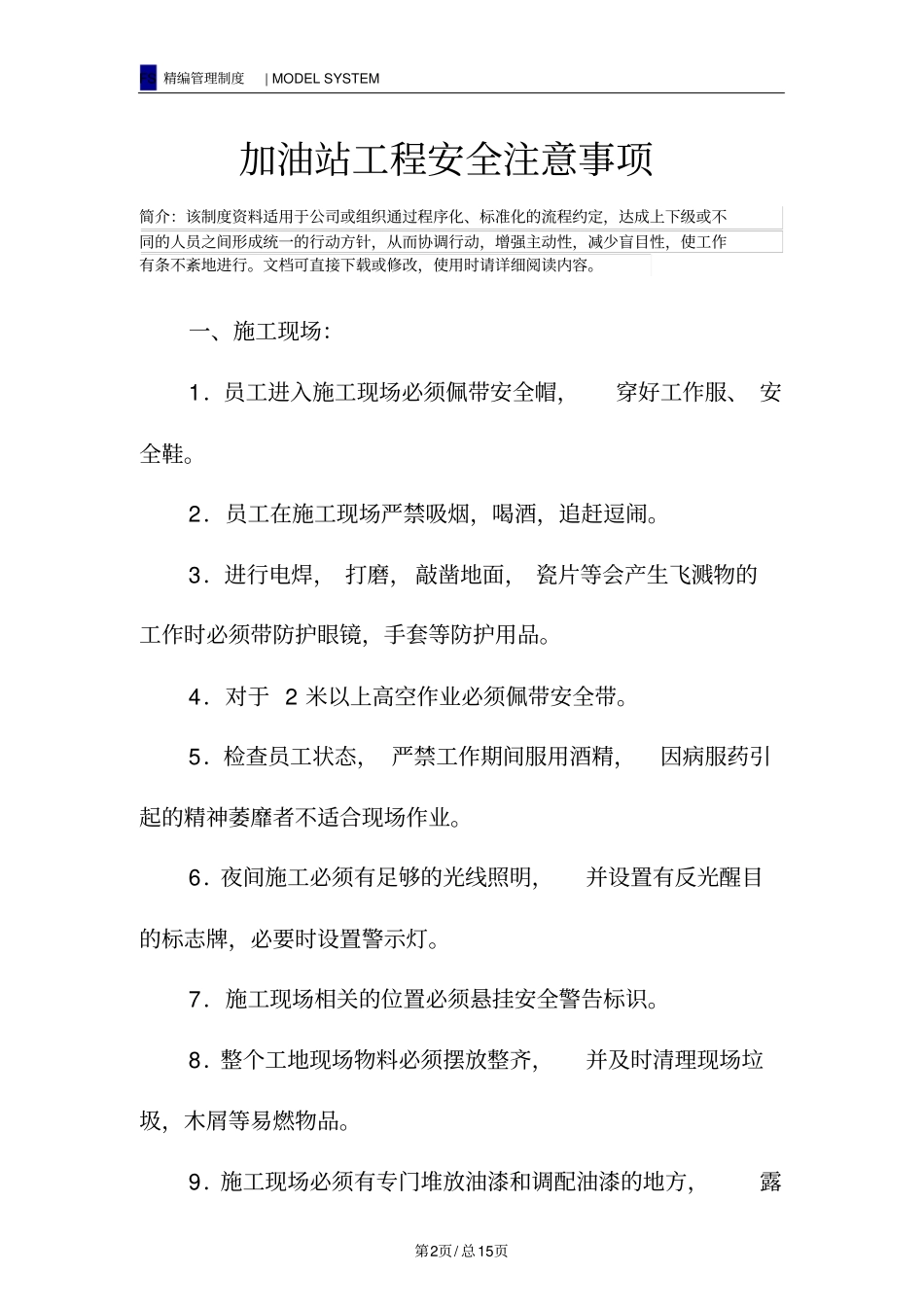 加油站工程安全注意事项_第2页