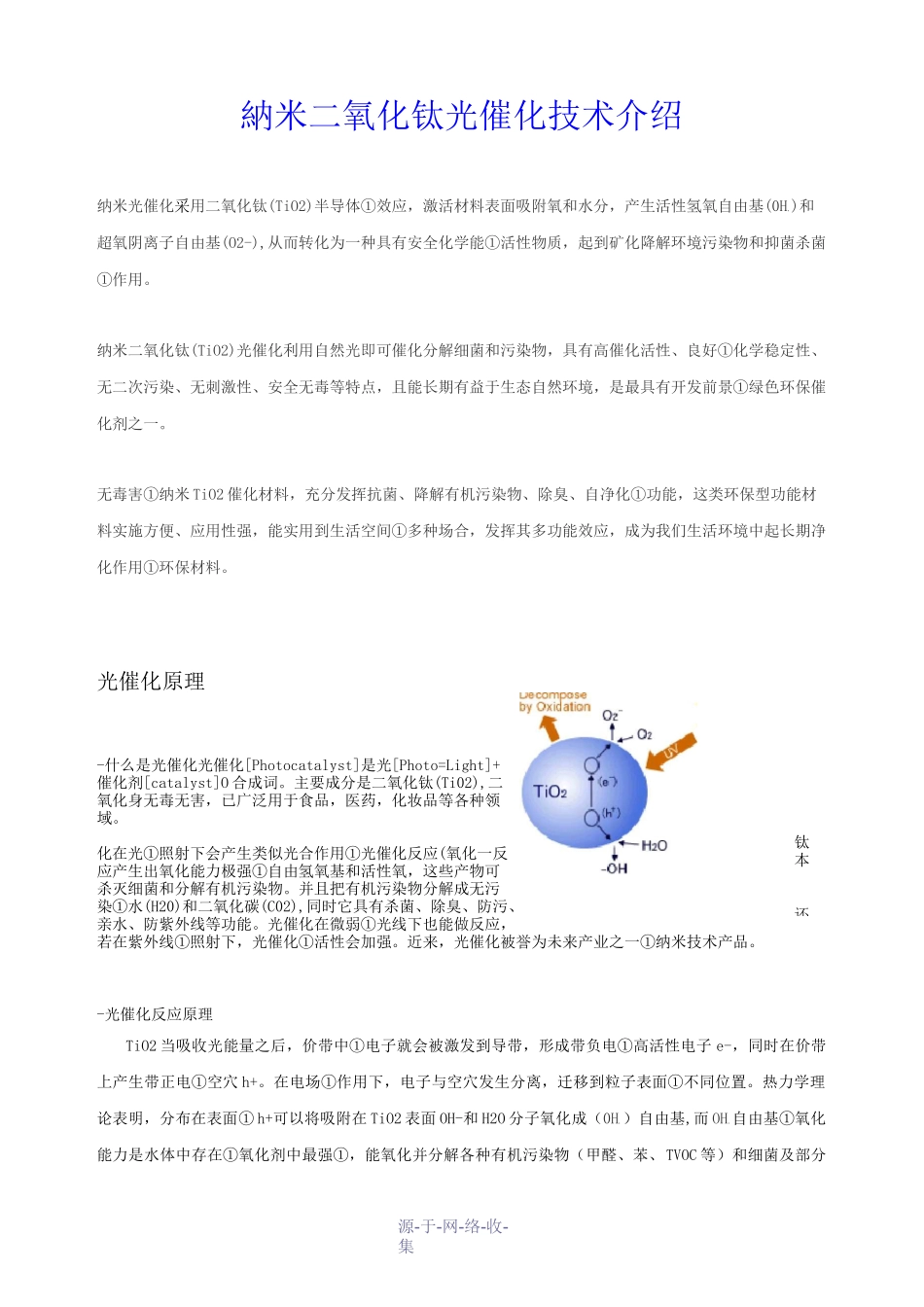 纳米二氧化钛(TiO2)光触媒杀菌净化技术介绍_第1页
