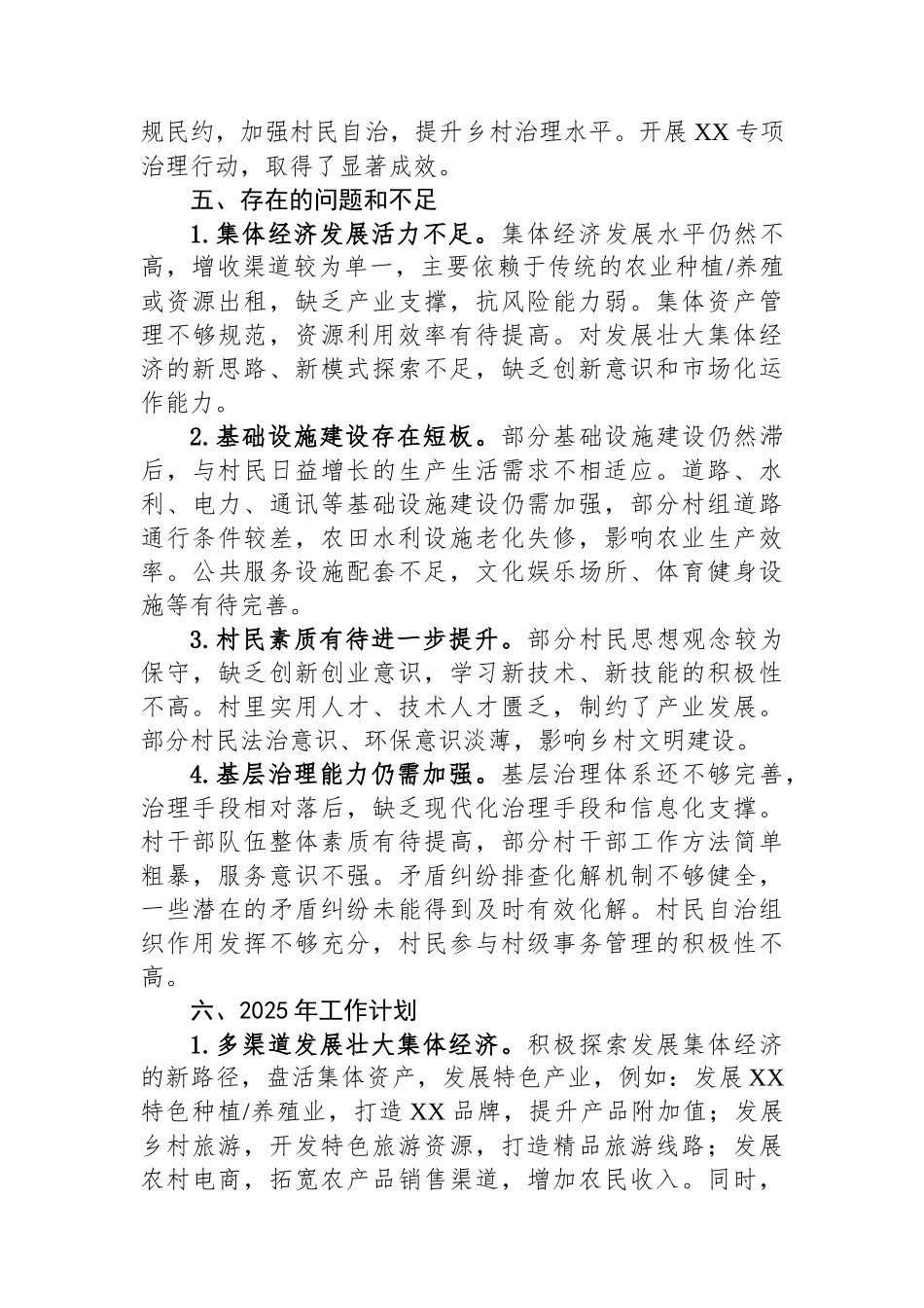 村委会2024年度工作总结_第3页