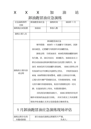加油站应急演练汇编