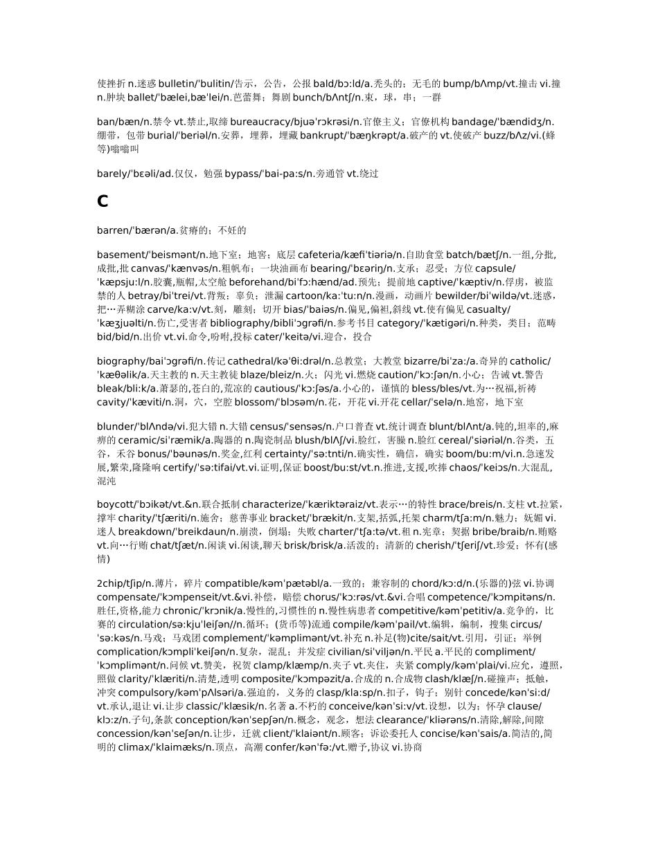 大学英语六级[CET6]必过词汇表_第2页